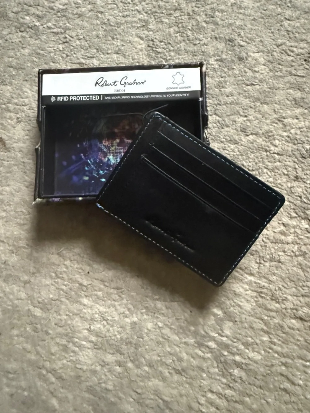 Robert Graham Brand New Wallet Retail $128; Black Leather